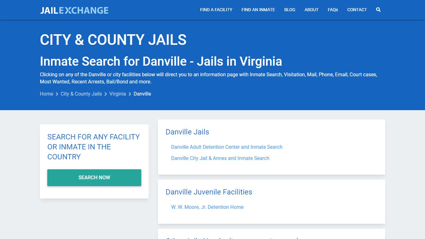 Inmate Search for Danville | Jails in Virginia - Jail Exchange